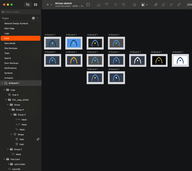 Atrium mobile app design mockups