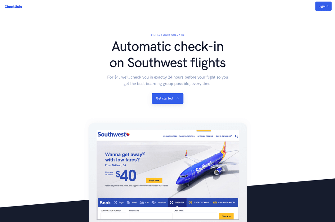 CheckUsIn: Auto Southwest Check Ins