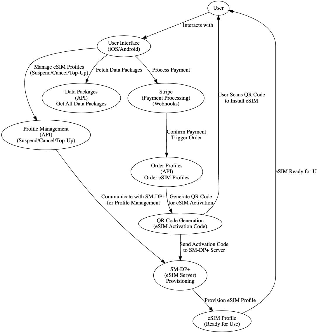 eSimma system design diagram