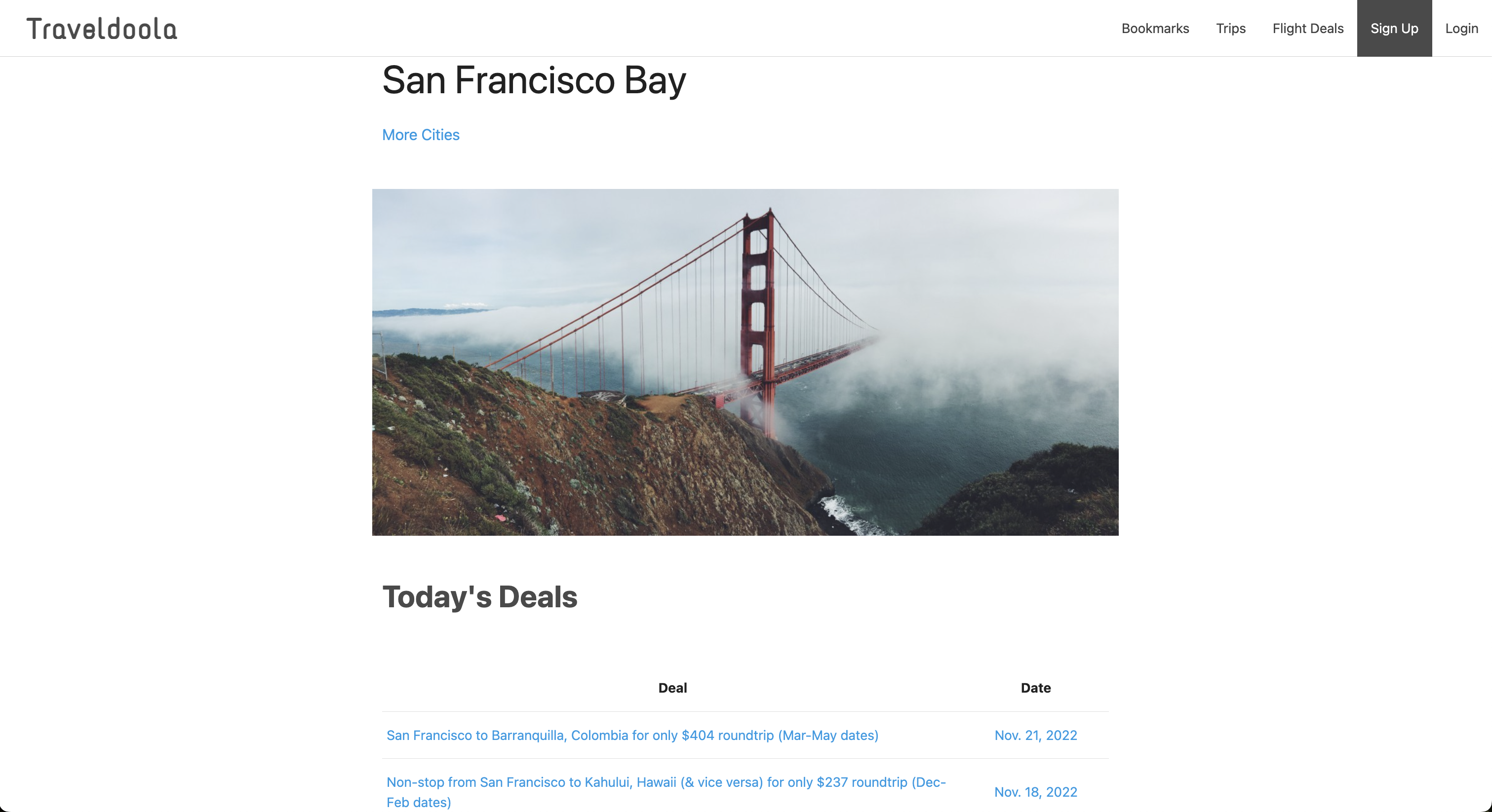 Traveldoola flight deal aggregator